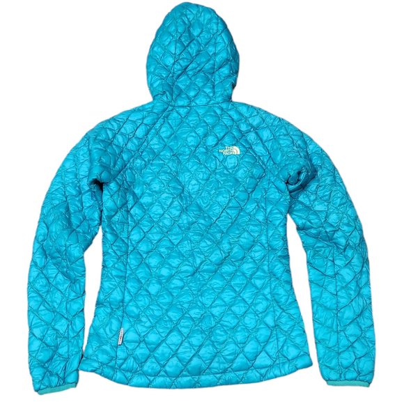 The North Face Thermoball Hoodie Lightweight Teal Full Zip Jacket Size XS - Picture 3 of 10